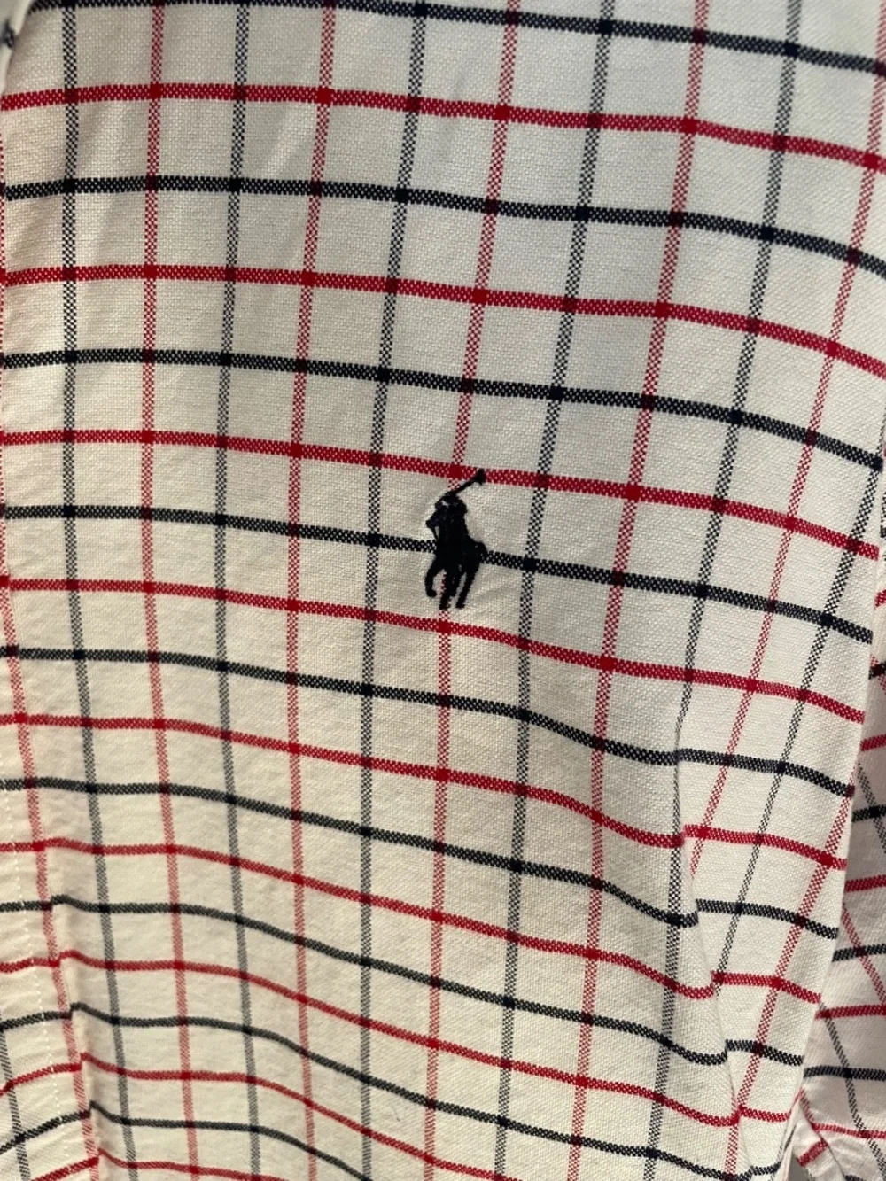 Ralph Lauren, red white and blue shirt